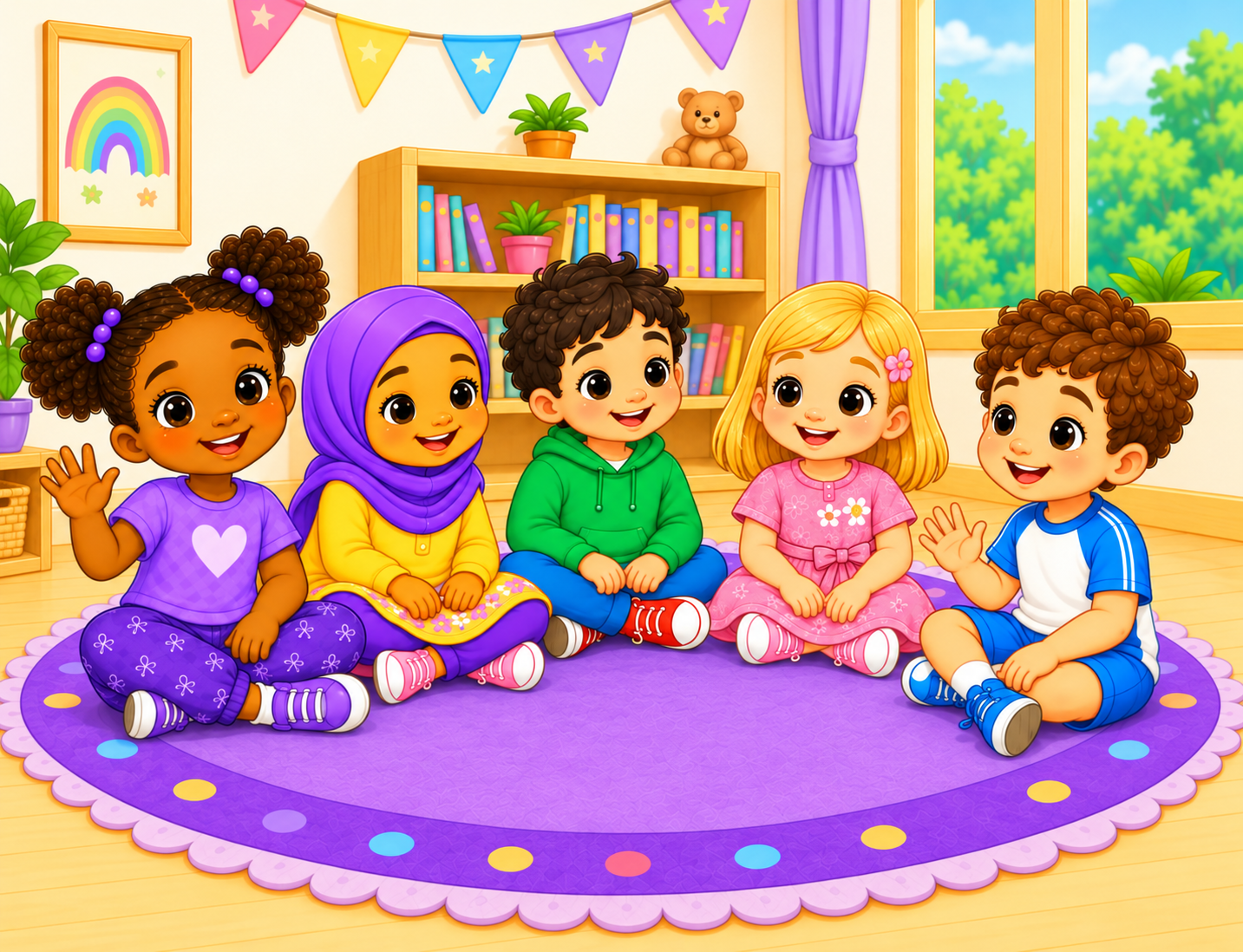Sample Stic-a-Ling Arabic Circle Time page